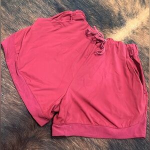 Women's Red Casual Shorts